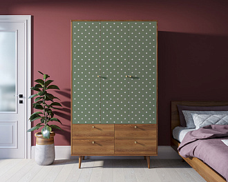 Шкаф трехстворчатый "Berber" принт 12 арт BB02/Print_12