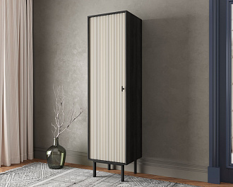 Шкаф c одной дверкой "Emerson" арт EM101/milky/L