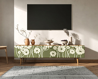 Комод "Berber" с ящиками низкий под TV арт BB19/Print_53