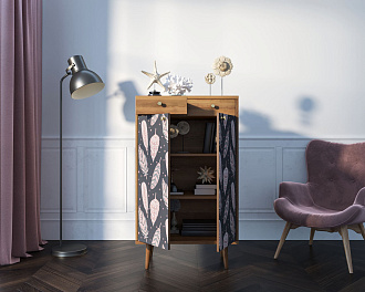 Комод "Berber" два ящика и дверки 40 принт арт BB46/Print_40