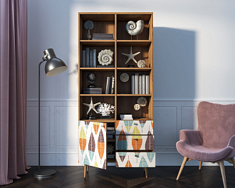 Стеллаж на комоде "Berber" принт 48 арт BB44/Print_48