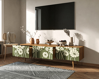 Комод "Berber" с ящиками низкий под TV арт BB19/Print_53