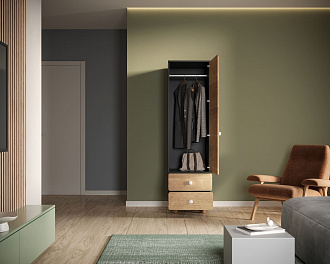 Узкий шкаф-модуль с ящиками "Split" SP15