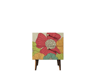 Тумбочка "Berber" с двумя ящиками 5 принт арт BB03/Print_05