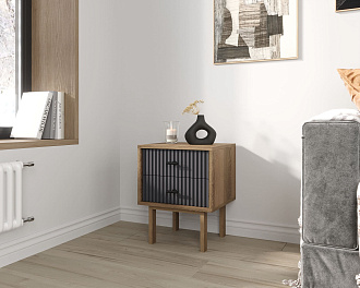 Тумбочка с двумя ящиками "Emerson" арт EM16/7024/L