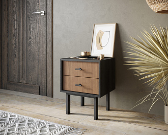 Тумбочка с двумя ящиками "Emerson" арт EM16