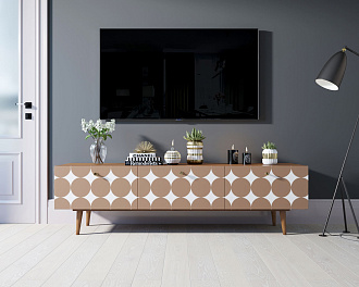 Комод "Berber" с ящиками низкий под TV принт 17 арт BB19/Print_17
