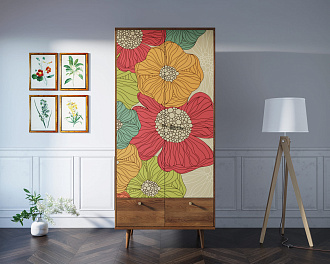 Шкаф двухстворчатый "Berber" принт 5 арт BB16/Print_05