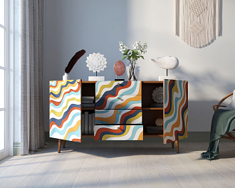 Комод "Berber" с ящиками принт 21 арт BB14/Print_21