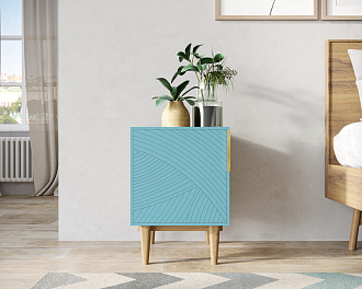 Тумбочка с дверкой "Line" LN08/GR1/blue