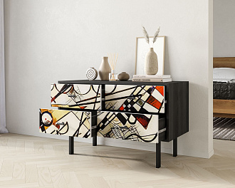 Комод с четырьмя ящиками "Emerson" by Kandinsky арт EM05/Print_01