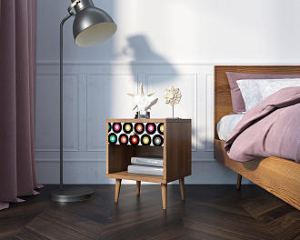 Тумбочка "Berber" с открытой полкой 37 принт арт BB33/Print_37