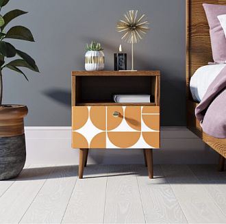 Тумбочка "Berber" с одним ящиком 14 принт арт BB06/Print_14