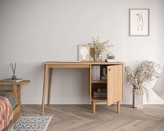 Стол рабочий Bubble Solid с правой тумбой арт BBL08S