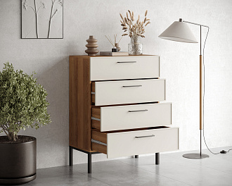 Комод вертикальный с четырьмя ящиками "Nicole" арт NEM18