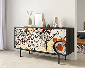 Комод две дверки и три ящика "Emerson" by Kandinsky арт EM08/Print_01