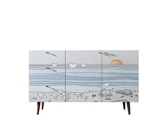 Комод "Berber" с двумя дверками и ящиками принт 10 арт BB17/Print_10