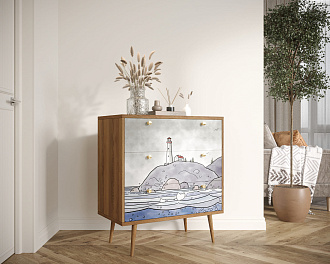 Комод "Berber" три ящика арт BB40/Print_51