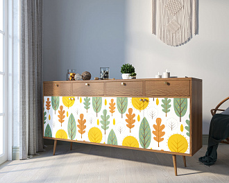 Комод "Berber" четыре дверки и четыре ящика 30 принт арт BB25/Print_30