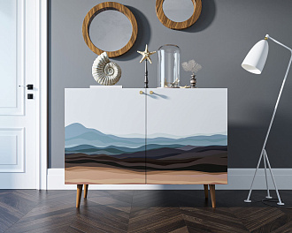 Комод "Berber" две дверки 11 принт арт BB04/Print_11