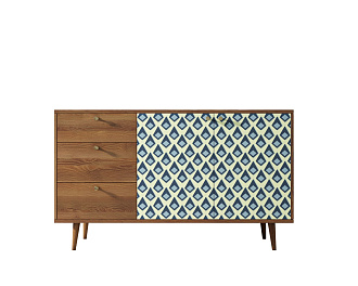 Комод "Berber" с двумя дверками и ящиками 13 принт арт BB05/Print_13