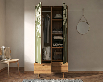 Шкаф двухстворчатый "Berber" арт BB16/Print_53