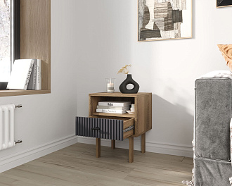 Тумбочка с нижним ящиком "Emerson" арт EM17/7024/L