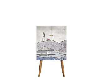 Комод на высоких ножках "Berber"  арт BB09/Print_51