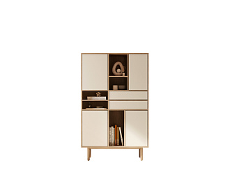 Комод высокий с дверками и ящиками "Alice" арт ALC07