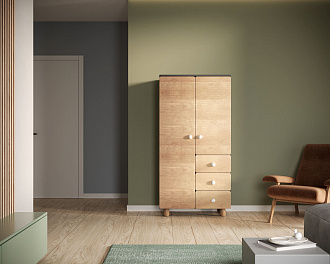 Шкаф двухдверный с тремя ящиками "Split" SP16