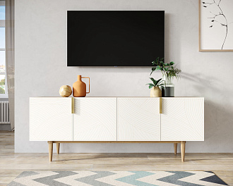 Комод под TV с четыремя дверками "Line" LN06/GR1/beige