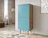Вертикальный комод с двумя дверками "Line" LN05/GR1/blue