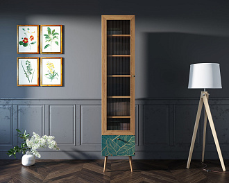 Буфет "Berber" одностворчатый с ящиком принт 41 арт BB48/Print_41