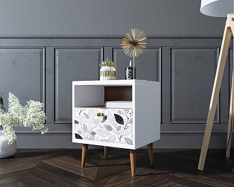 Тумбочка "Berber" с одним ящиком 9 принт арт BB06/Print_09