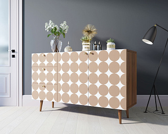 Комод "Berber" с двумя дверками и ящиками принт 17 арт BB17/Print_17