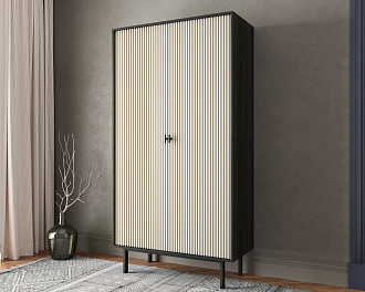 Шкаф двухдверный "Emerson" арт EM091/milky/L