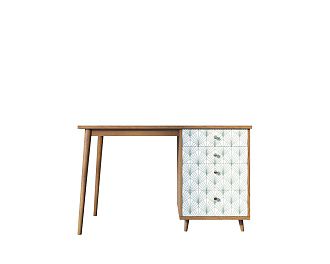 Стол рабочий "Berber" принт 38 с одной тумбой арт BB31/Print_38