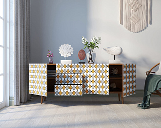 Комод "Berber" удлиненный принт 22 арт BB11/Print_22