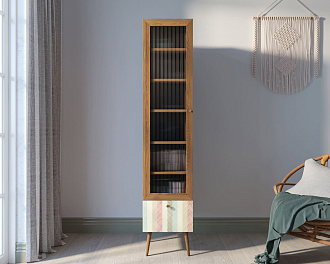 Буфет "Berber" одностворчатый с ящиком принт 45 арт BB48/Print_45