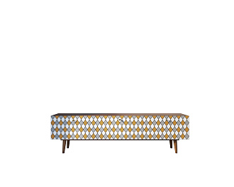 Комод "Berber" с ящиками низкий под TV принт 22 арт BB19/Print_22