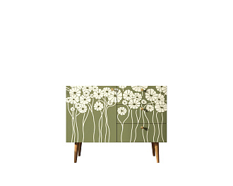 Комод "Berber" три ящика и дверка арт BB34/Print_53