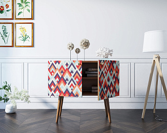 Комод на высоких ножках "Berber" малый принт 2 арт BB13/Print_02