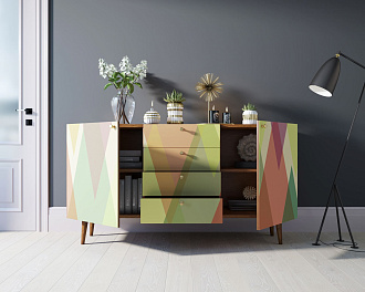 Комод "Berber" с ящиками 16 принт арт BB14/Print_16