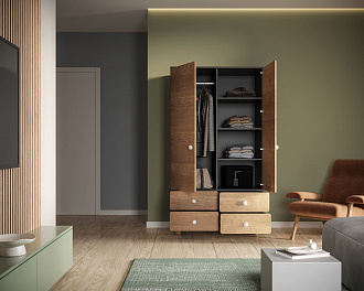 Шкаф двухдверный с ящиками "Split" SP14