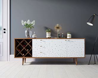 Комод "Berber" удлиненный с бутылочницей 15 принт арт BB15/Print_15