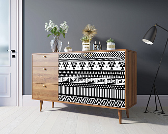 Комод "Berber" с двумя дверками и ящиками 19 принт арт BB05/Print_19