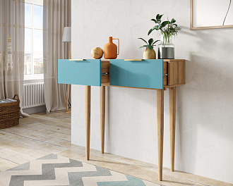 Консоль с двумя ящиками "Line" LN16/GR1/blue