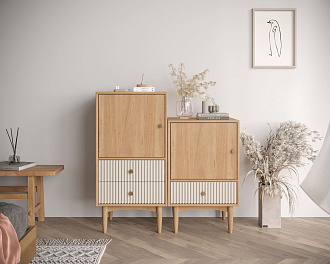 Высокая тумба Bubble Solid с двумя ящиками арт BBL11S