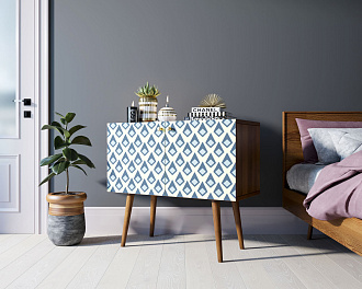 Комод на высоких ножках "Berber" малый принт 13 арт BB13/Print_13