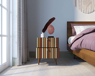 Тумбочка "Berber" с двумя ящиками 20 принт арт BB03/Print_20